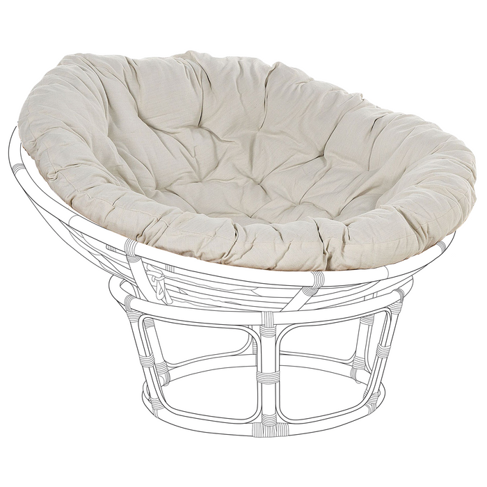 Beliani - SALVO|ORVIETO - Tuinzitkussen - Lichtbeige - Polyester