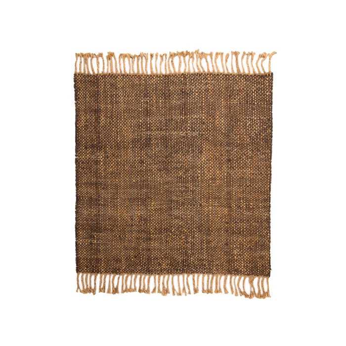 Boho&me Jute vloerkleed vierkant - Chunky bruin|naturel - 200x200 cm