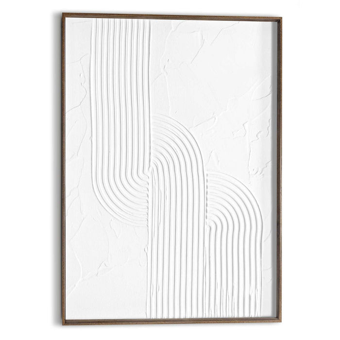 Reinders - Knot - Schilderij met reliëf – walnootkleur 50x70 cm - Wit