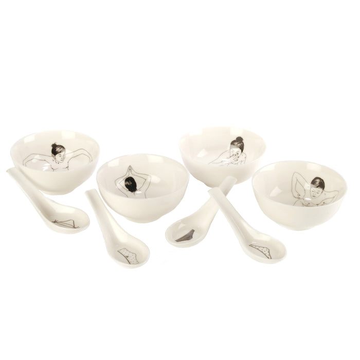 POLSPOTTEN Undressed Kom ¯ 11,5 cm Set van 4