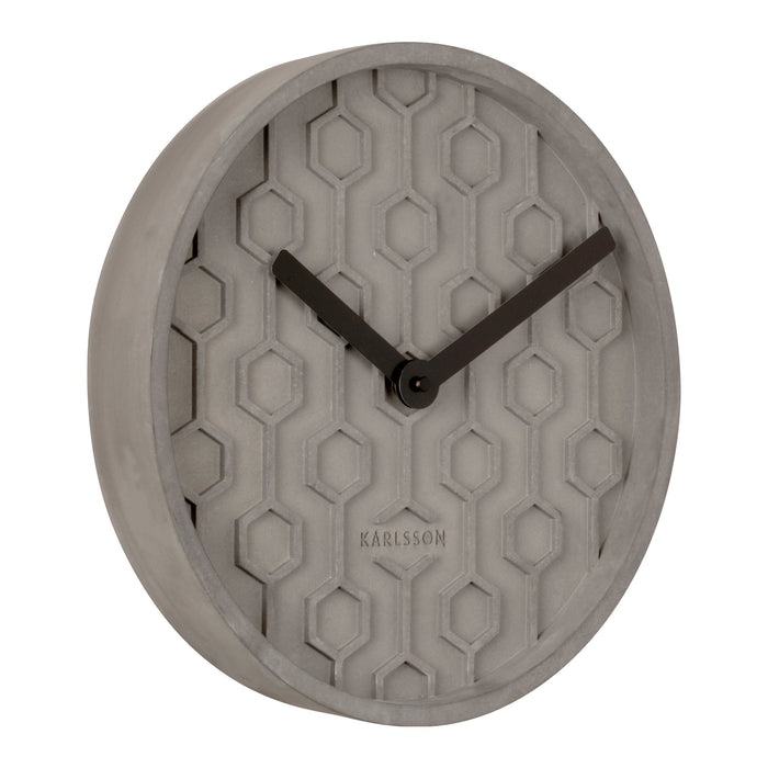 Karlsson Honeycomb Wandklok - Donkergrijs