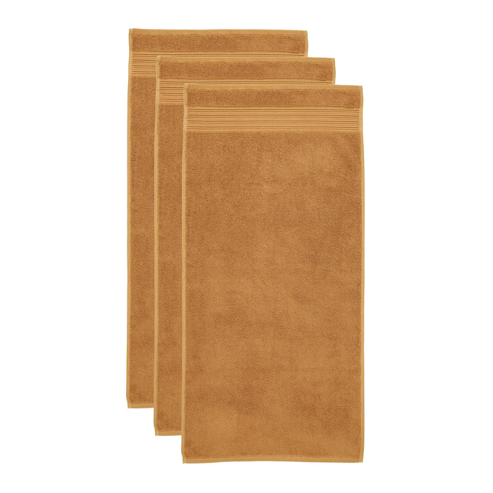 Beddinghouse Sheer Handdoek 50 x 100 cm - Okergeel - Set van 3
