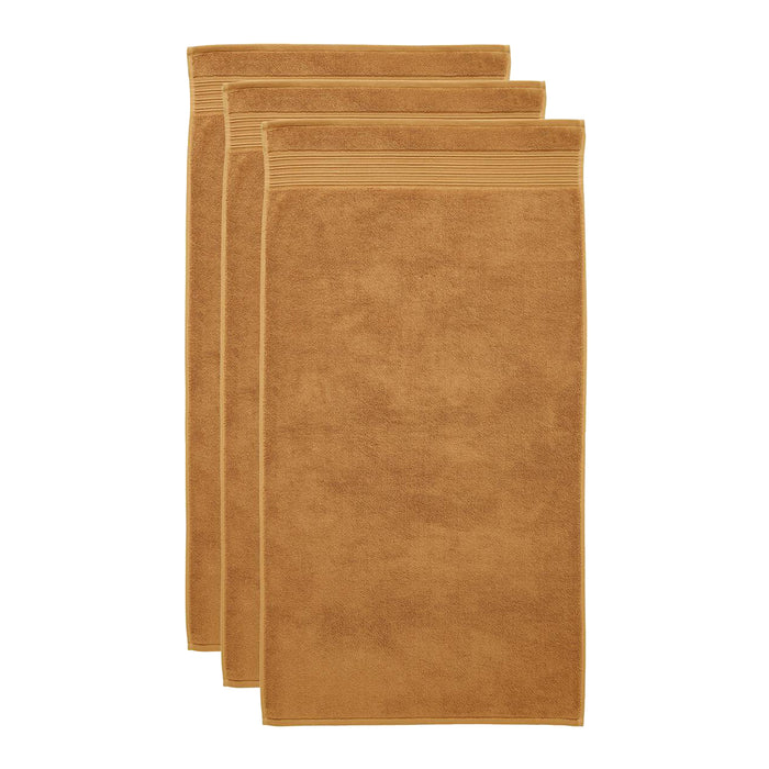 Beddinghouse Sheer Handdoek 60 x 110 cm - Okergeel - Set van 3