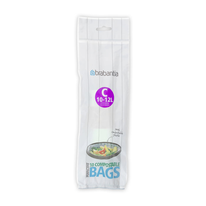 Brabantia Type C PerfectFit Composteerbare Afvalzak 10-12 Liter - 10 zakken