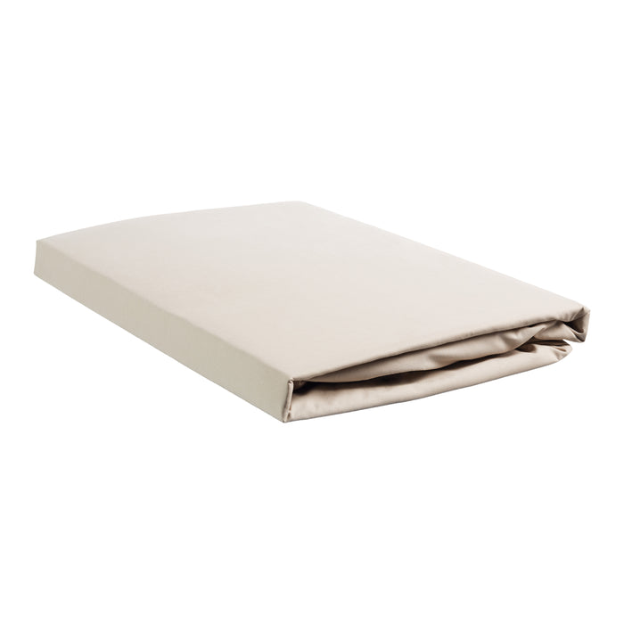 Ambiante Cotton Uni Hoeslaken 140 x 200 cm - Zand