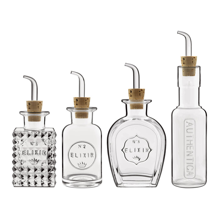 Luigi Bormioli Elixir Olie- En Azijndispenser - Set van 4