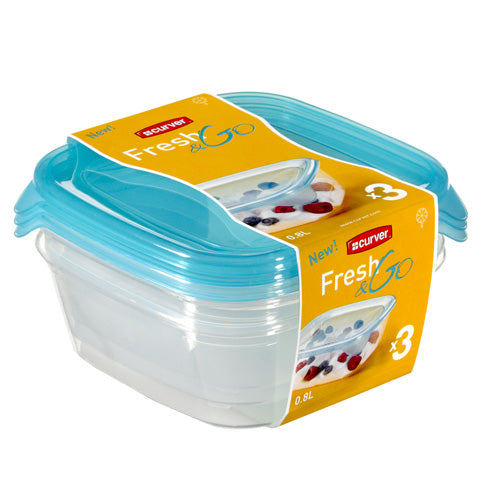 Curver Set Fresh&Go Vershouddoos 0,8 L - 3 st.