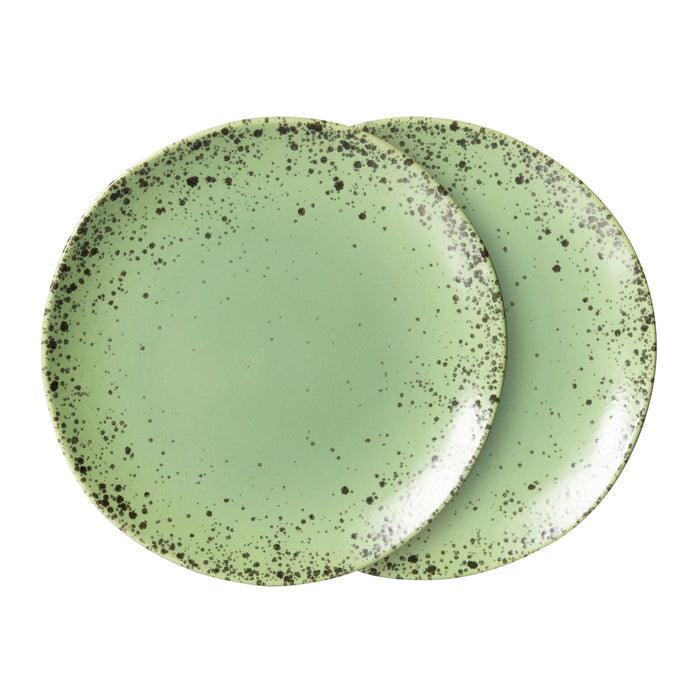 HKliving 70's Dessertbord Ø 17,5 cm - Set van 2 - Kiwi