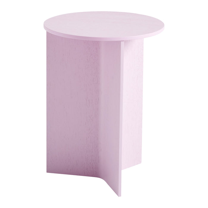 HAY Slit Table Wood Round Bijzettafel - Ø 35 cm - Pink
