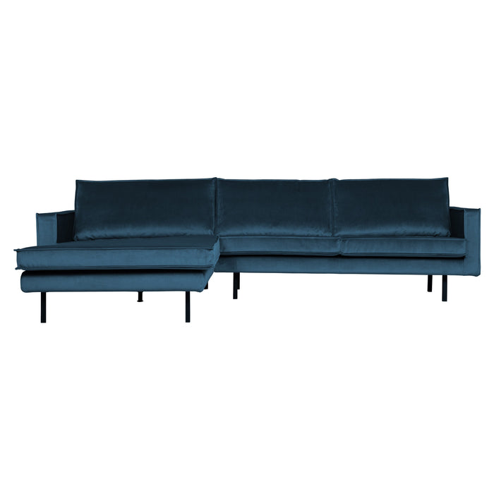 WOOOD Rodeo Chaise Longue Links - Velvet - Blauw
