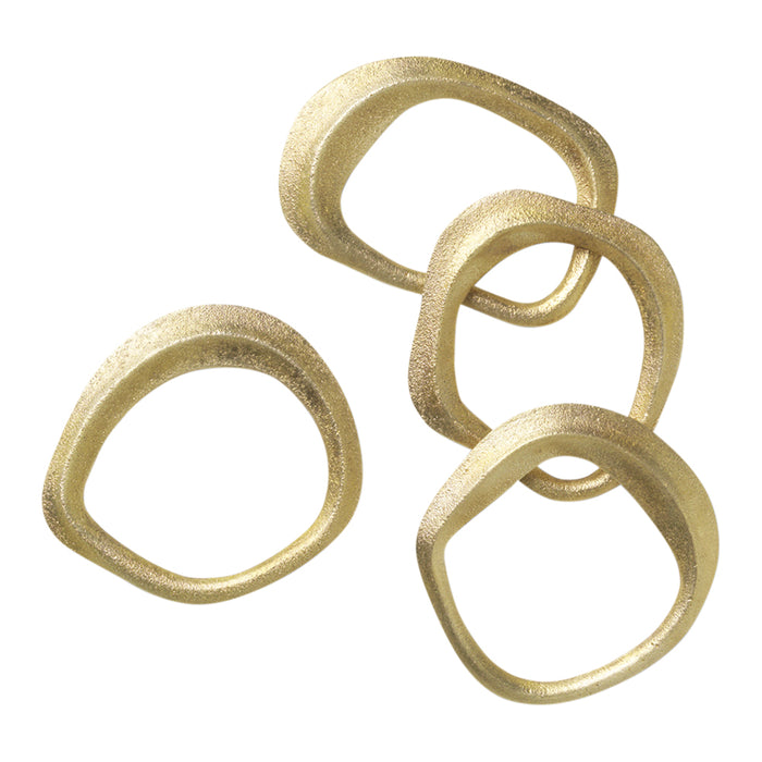ferm LIVING Flow Servetringen - 4 st. - Brass