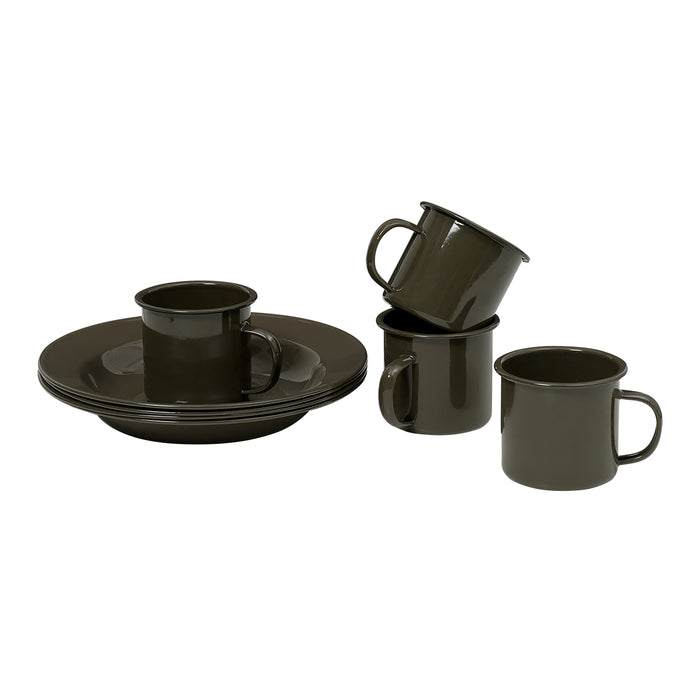 ferm LIVING Yard Picnic Serviesset - 8-delig - Olive Green