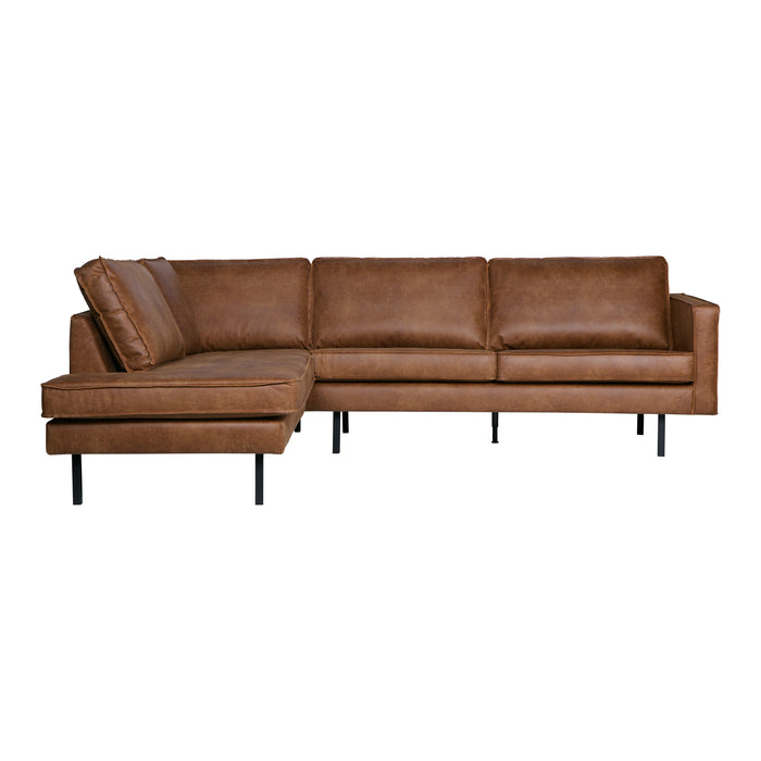 WOOOD Rodeo Hoekbank Links - Eco-leder - Cognac