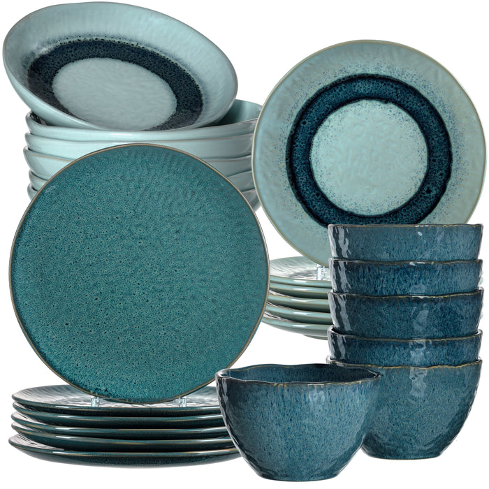 Leonardo Matera Serviesset 24-delig - Blauw