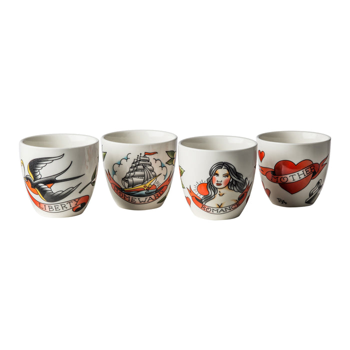 POLSPOTTEN Tattoo Kopjes 4st. Wit