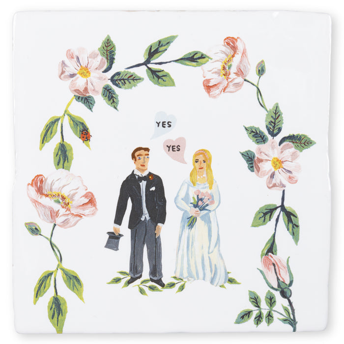 StoryTiles She Said Yes Wandtegel 10 x 10 cm
