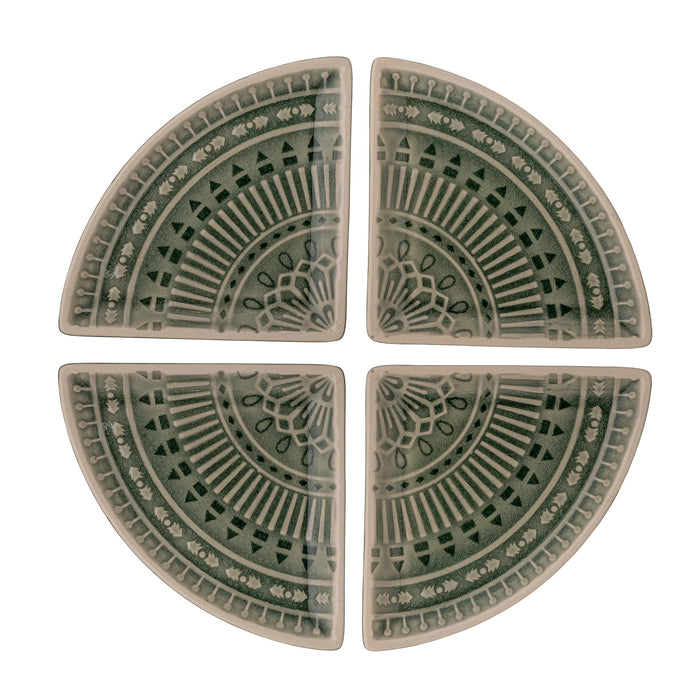 Bloomingville Rani Serveerbord - Set van 4 - Groen