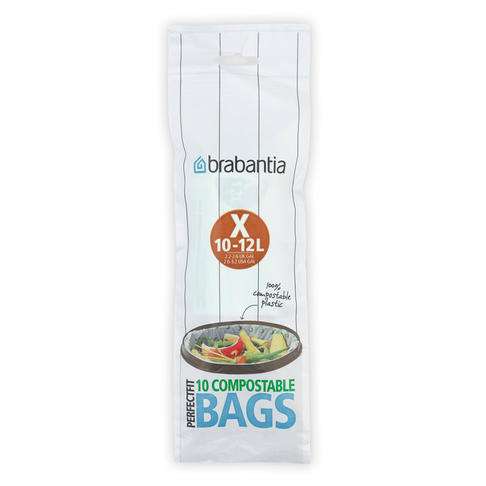 Brabantia Type X PerfectFit Composteerbare Afvalzak 10-12 Liter - 10 zakken