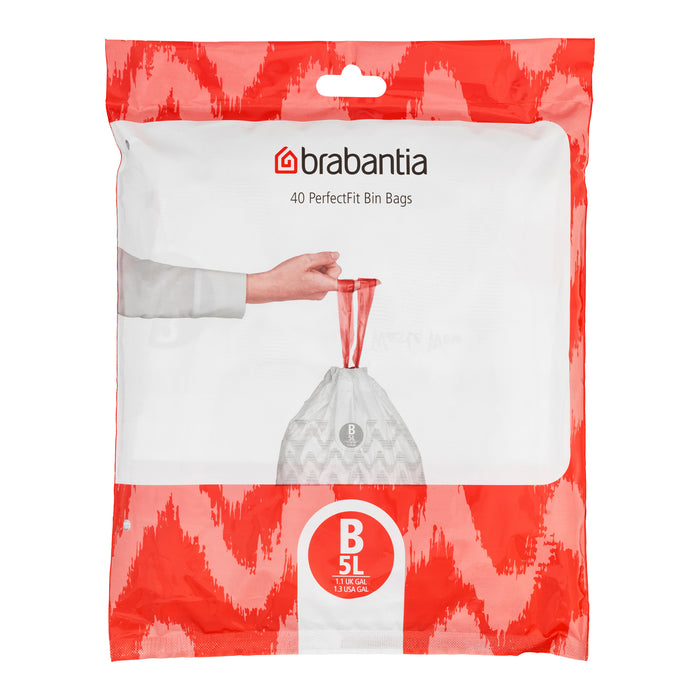 Brabantia PerfectFit Type B Afvalzakken 5 L - 40 zakken