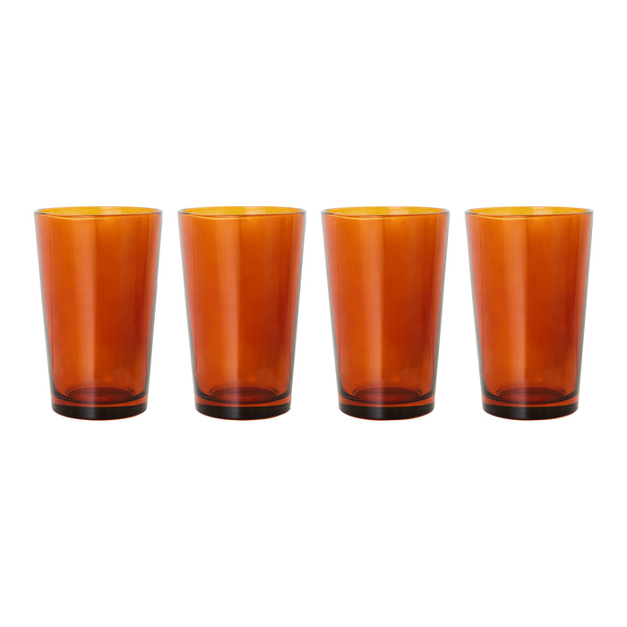HKliving 70's Glassware Theeglas 0,4 L - Set van 4