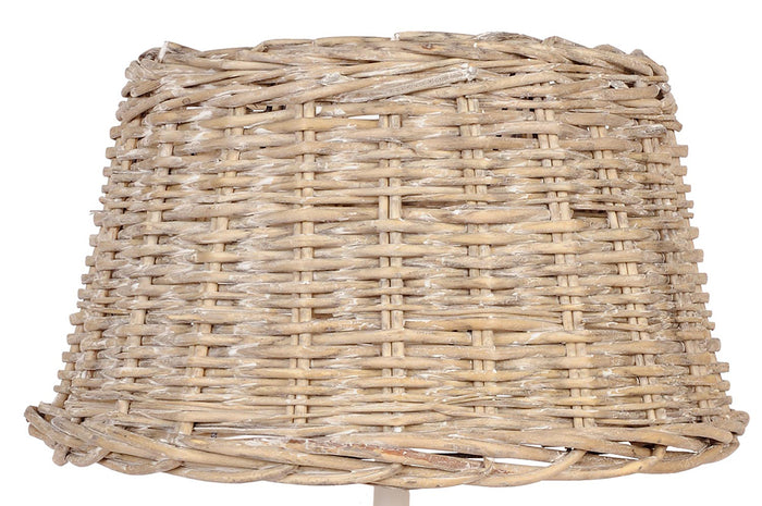 Clayre & Eef Lampenkap Ø 38x22 cm Beige Rotan Rond Rieten Lampenkap