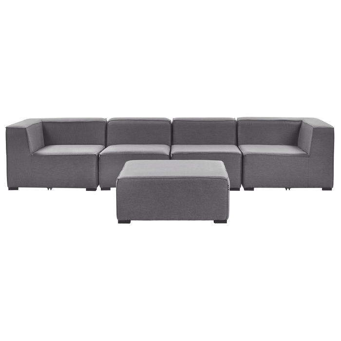 Beliani - AREZZO - Bankenset - Grijs - Polyester