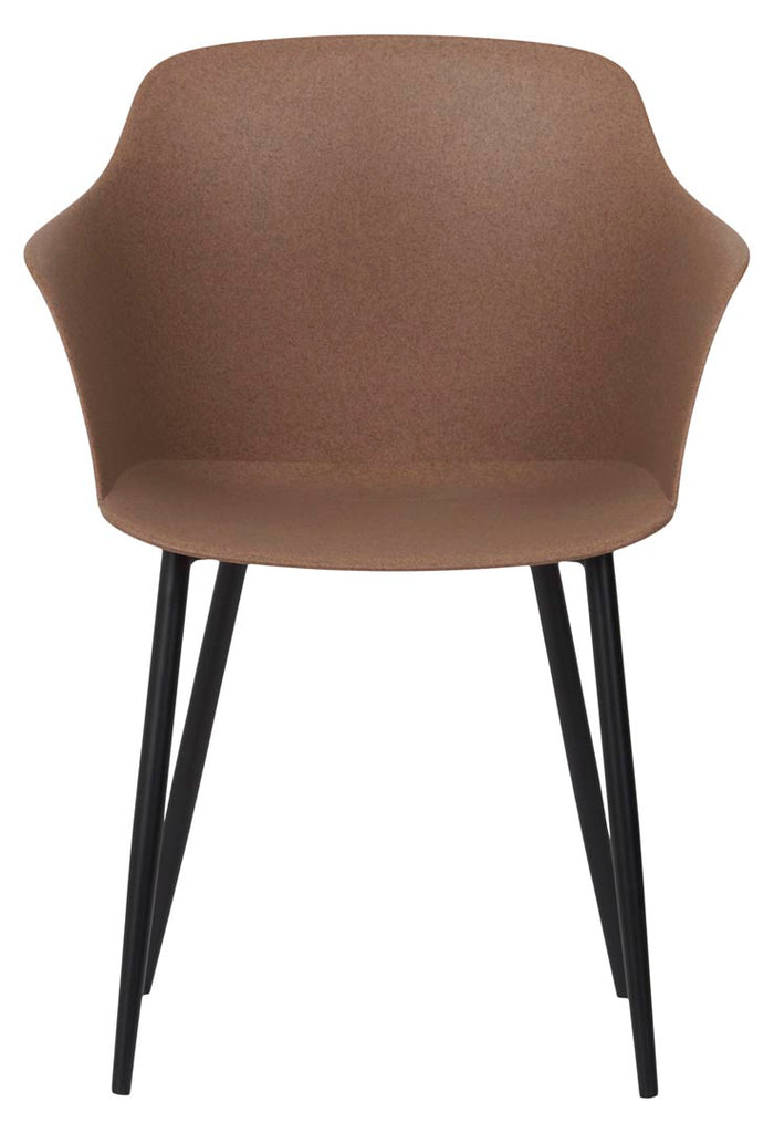 Hioshop Camilla tuinstoel zwart, bruin.