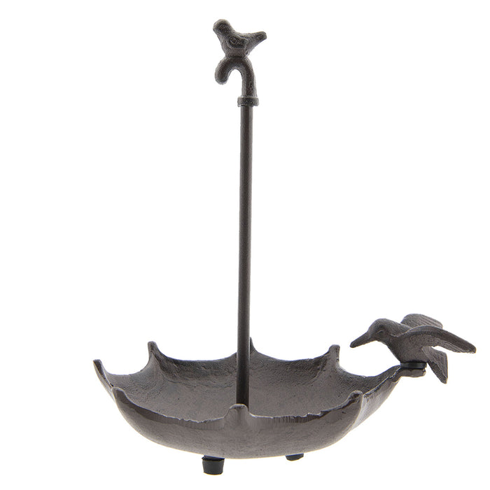 Clayre & Eef Vogelbad 23x19x25 cm Bruin Ijzer Rond Vogels