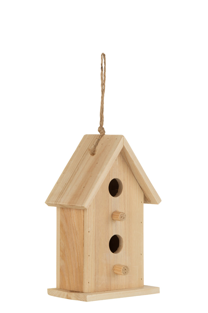 J-Line vogelhuisje Fred China - hout - natural