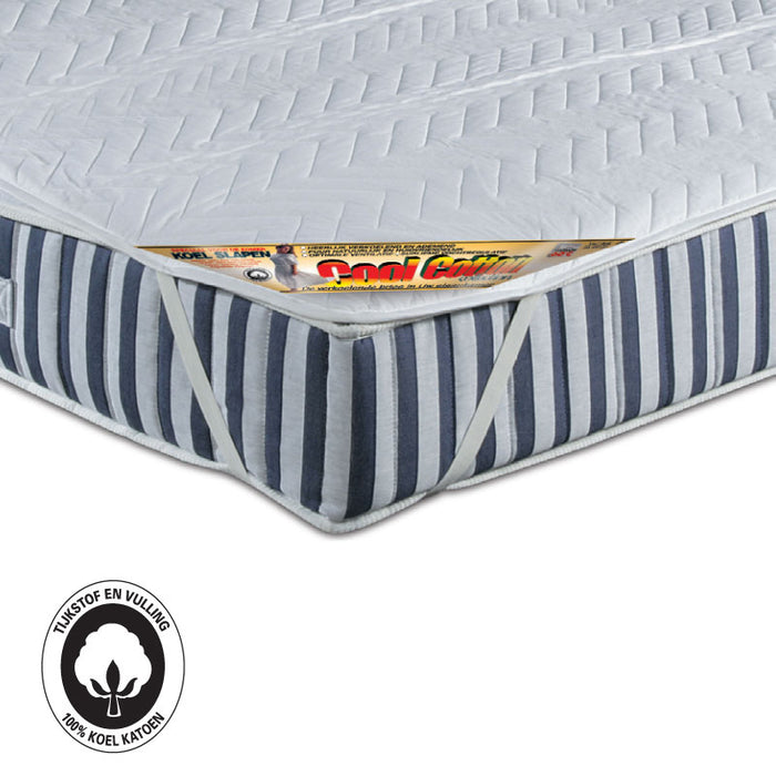 Cool Cotton beschermtopper 100% katoen koele Matrasoplegger 160x200cm