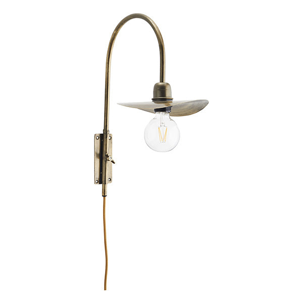 Madam Stoltz-collectieMetalen wandlamp antiek brass