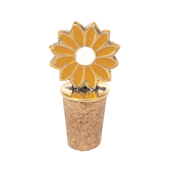 À la Daisy enamel bottle stopper mustard