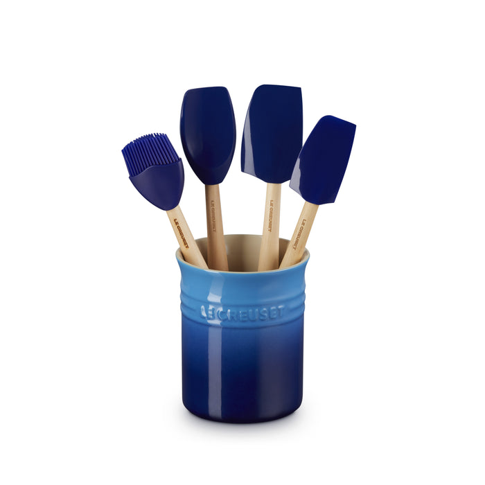Le Creuset Pot met 4 Spatels - Azure
