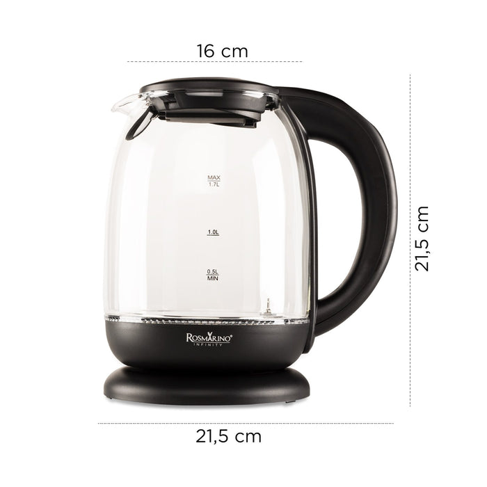 Rosmarino Infinity Waterkoker Led & Boil - 2200W - 1.7 l