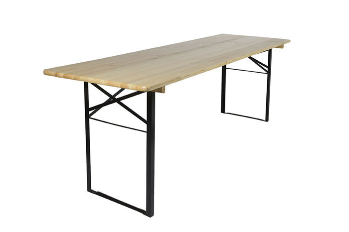 Inklapbare picknicktafel Berlijn 200 x 70 cm 3-laags blanke lak