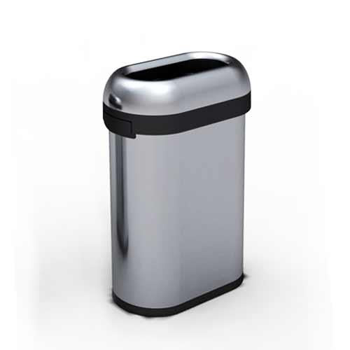 Simplehuman Afvalemmer Bullet Open Top RVS Slimline, 50 liter