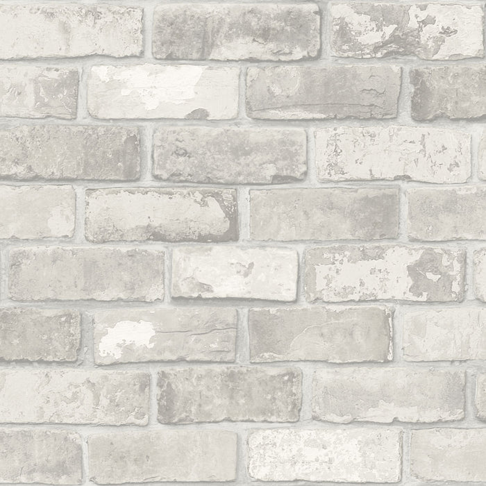 vtwonen vliesbehang Bricks Light Grey Lichtgrijs
