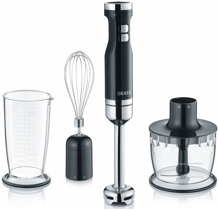 Graef staafmixerset zwart - met turbostand