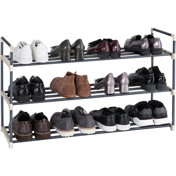 Schoenenrek - stapelbaar - 92x54x30 cm - grijs