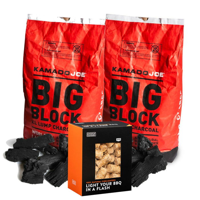 Kamado Joe - 2 zakken houtskool Big Block Kamado Joe + 1 doos