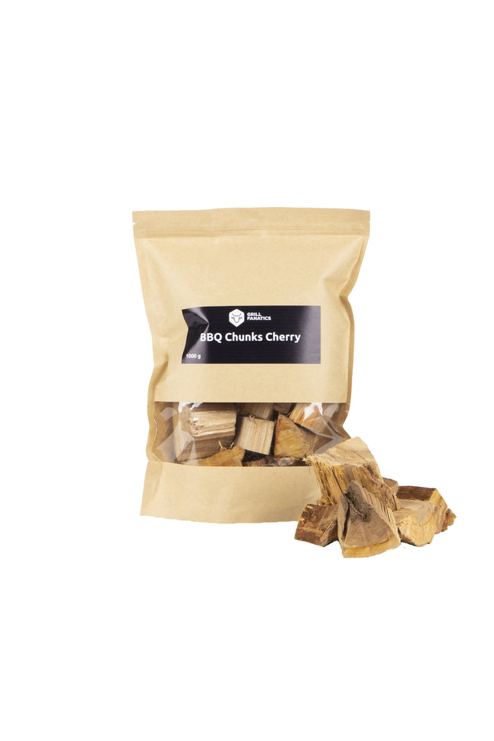 Grill Fanatics rookhout Rookchunks Kersen 1 Kg - zak - blokjes
