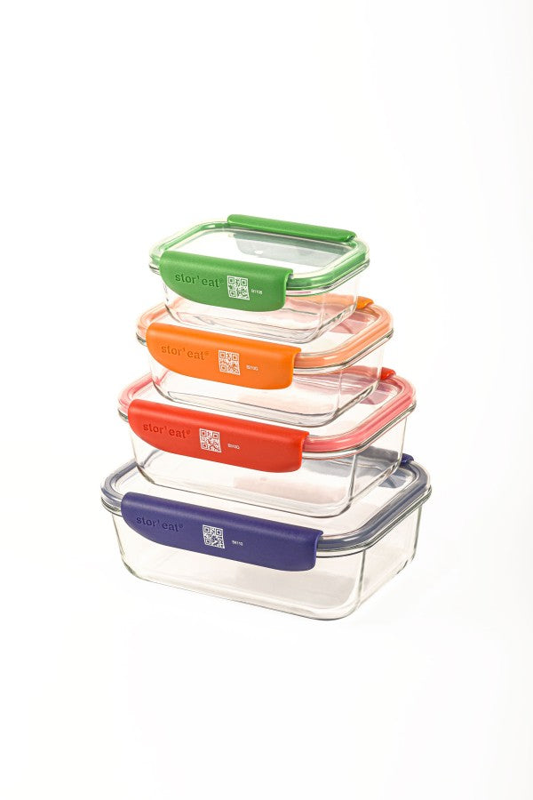 Mastrad - Glazen Vershouddozen - Set van 4 - Stor'eat - Mastrad