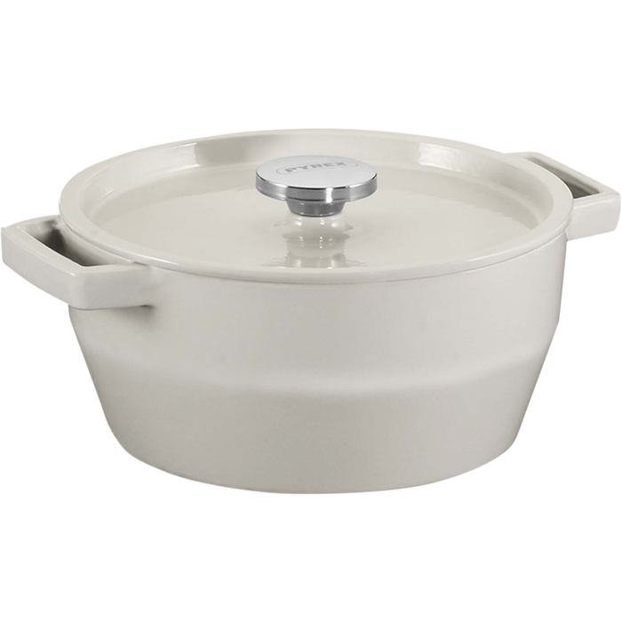 Pyrex Braadpan Slowcook Pebble 28 cm 6.3 l Wit Gietijzer