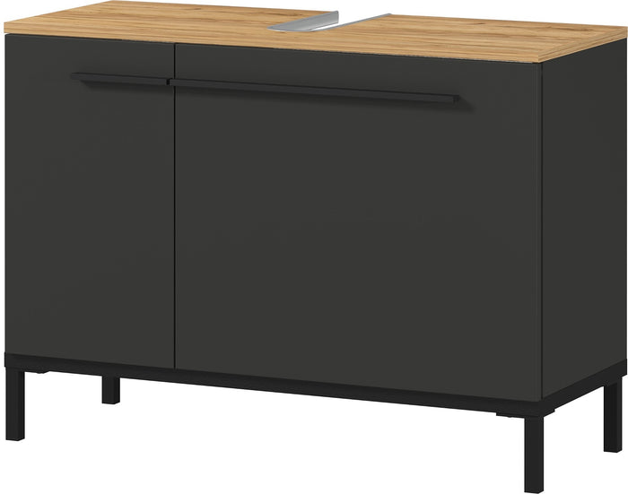 Germania Yonkers Wastafelonderkast Grafiet | Eiken 80 cm