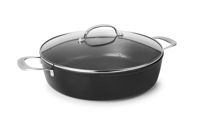 Ibili Titan Hapjespan - 32 cm - met glazen deksel
