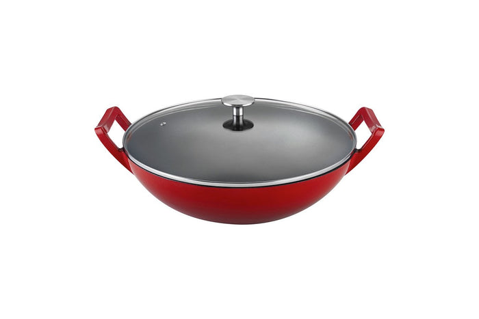 Buccan - Hamersley - Gietijzeren wokpan 36cm - Rood