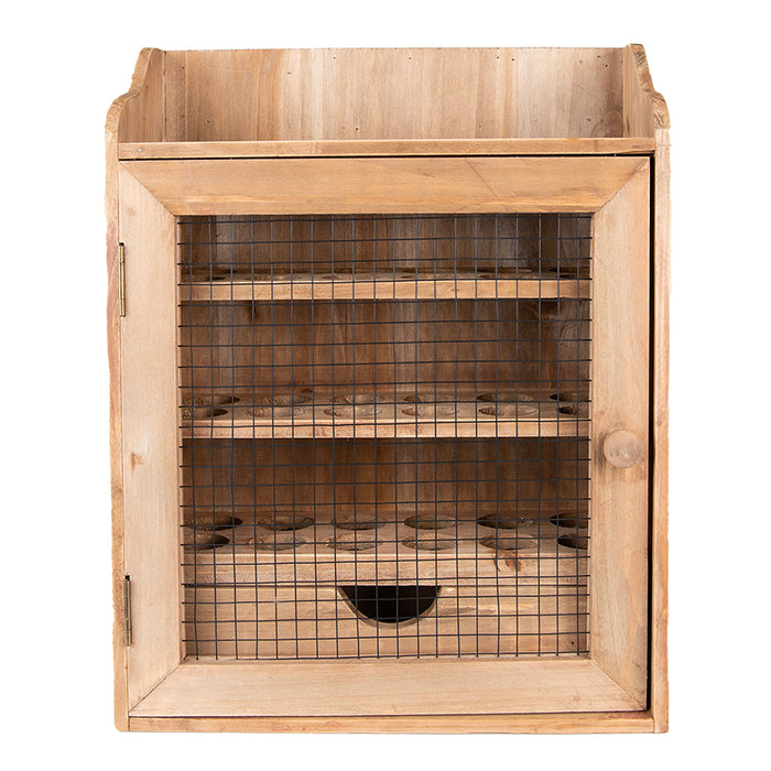 Clayre & Eef Eierkastje 35x14x44 cm Bruin Hout Rechthoek Eierhouder