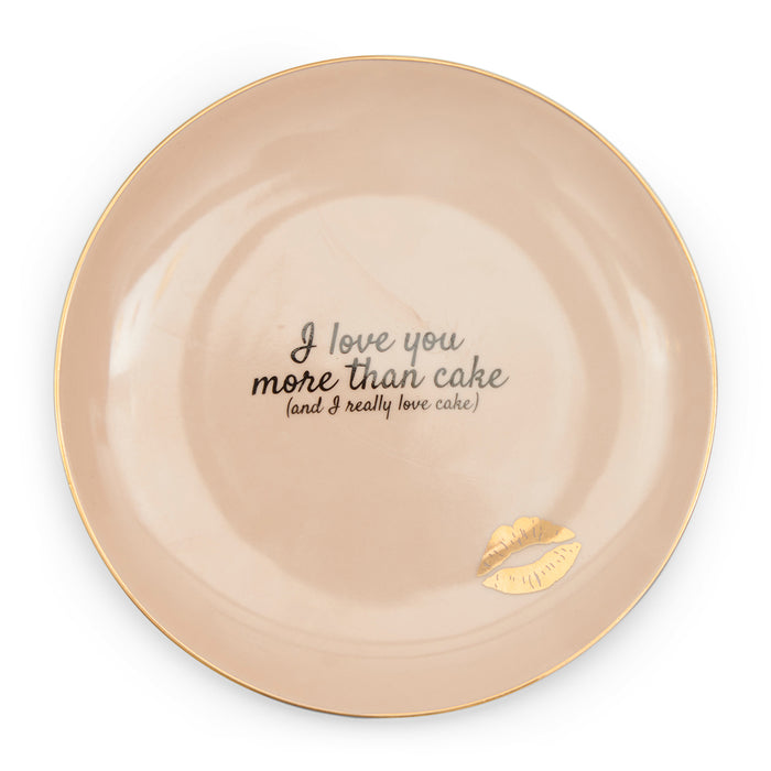 Riviera Maison I Love You More Than Cake Plate - 17.0x17.0x1.7 cm