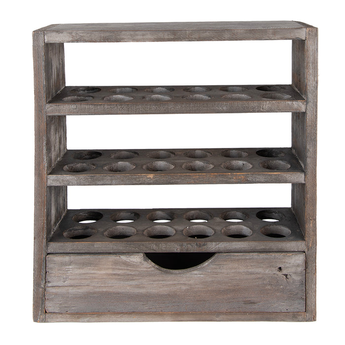 Clayre & Eef Eierkastje 35x11x38 cm Grijs Hout Rechthoek Eierhouder
