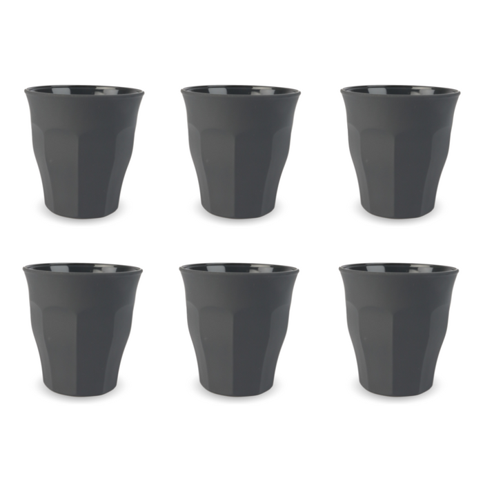 Duralex Picardie Espresso Kopjes Zwart 90 ml 6 stuks